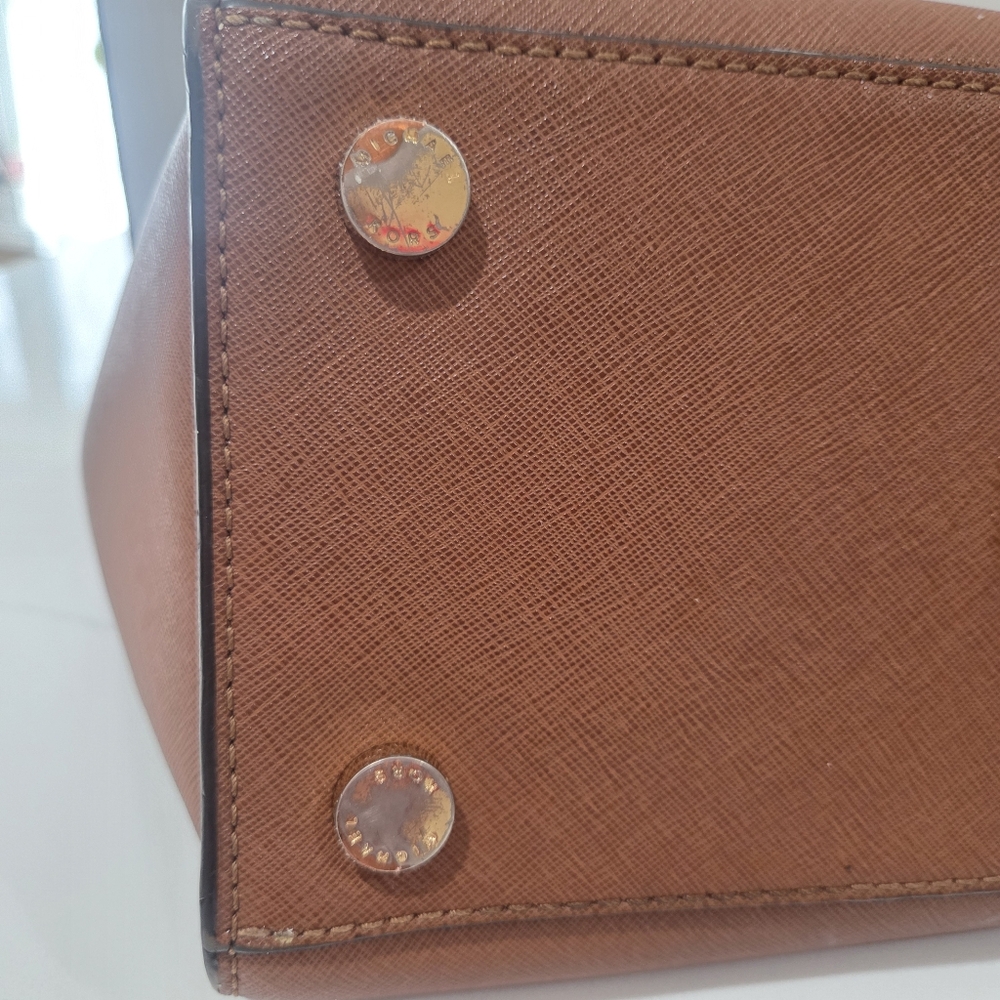 Michael Michael Kors Selma Large Leather Satchel Bag Luggage Brown AUTHENTC - Picture 14 of 17